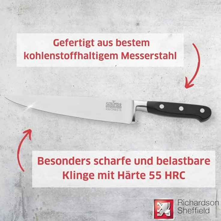 Richardson Sheffield V SABATIER Kochmesser 8" – Bild 3