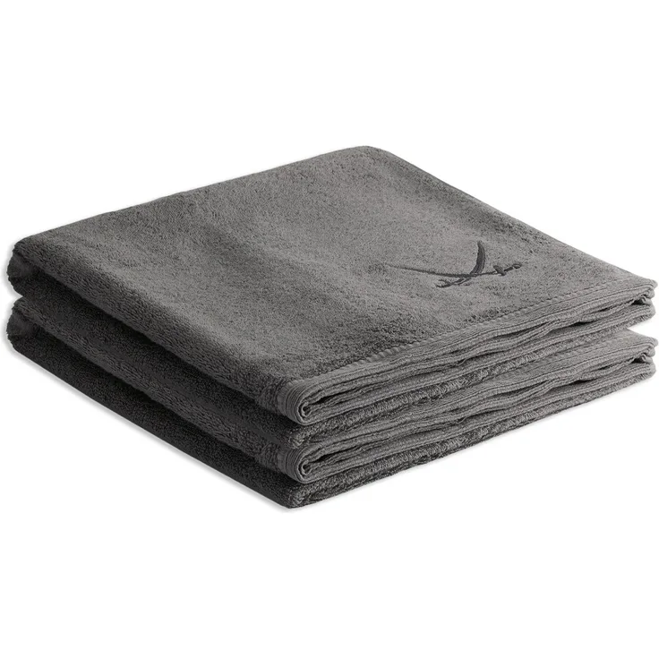 Sansibar Sylt Duschtücher Sansibar Sylt 2er Duschtuch Set Frottier-Serie „Classic“, 2-tlg, hochwertige Säbel Stickerei, pflegeleicht, hautfreundlich