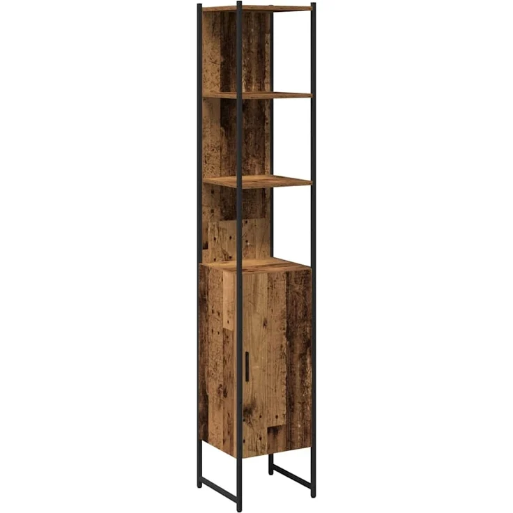 vidaXL Badezimmermöbel-Set mit Regal 4 pcs Altholz Holzwerkstoff 3332589 – Bild 7