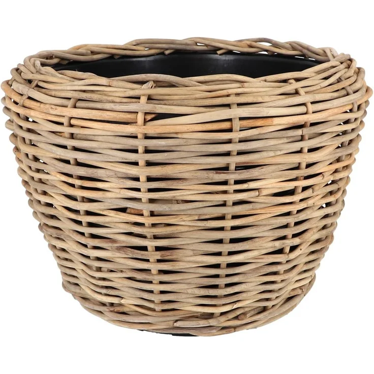 Pflanzenkorb Palau aus Naturrattan, klassisch, natur, mit Innentopf und Ablauflöchern, Ø 83 cm – Bild 3