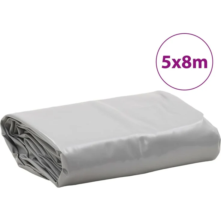 vidaXL Abdeckplane Grau 5x8 m 650 g/m² 156049 – Bild 8