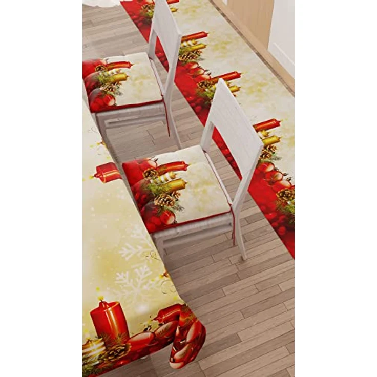 PETTI Artigiani Italiani - Weihnachts-Küchenläufer, Rutschfester und waschbarer Weihnachts-Küchenteppich, Weihnachtsteppich 52x440 cm Kerzen, Made in Italy – Bild 5