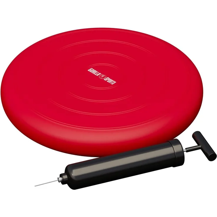 GORILLA SPORTS Balancekissen Ballsitzkissen, inkl. Pumpe, ohne Noppen, Luftkissen, Balance Pad