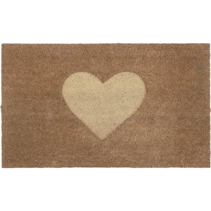 Ib Laursen - Fußmatte Türmatte Fußabtreter Herz Natur Kokos PVC 2804-00 – Bild 4