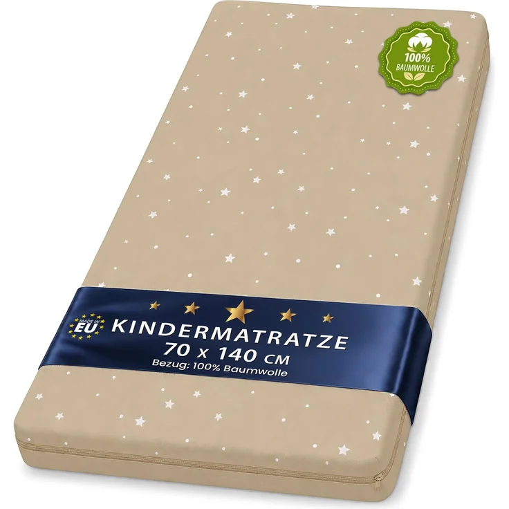 Matratze Kinderbett Mattress 70x140 cm Kindermatratze für Babybett Reisebett Beistellbett und Gitterbett Kinderbettmatratze Bettmatratze für Baby und Kinder 70x140