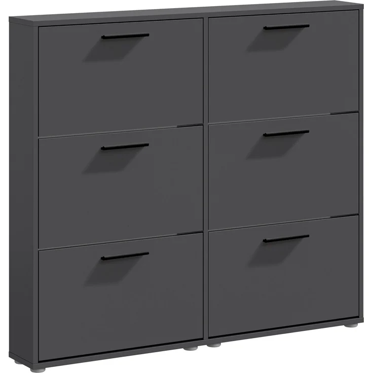 Carryhome 'SAM' Schuhkipper, Holznachbildung anthrazit, 116 x 103 x 17 cm, Platz für 18 Paar Schuhe – Bild 1