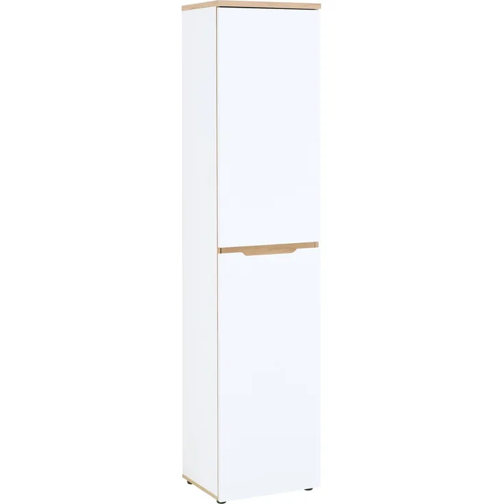 Büroschrank MEMPHIS 1-türig WH05 Front Weiß supermatt & Artisan Eiche
