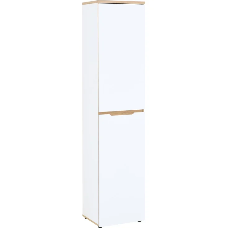 Büroschrank MEMPHIS 1-türig WH05 Front Weiß supermatt & Artisan Eiche – Bild 1