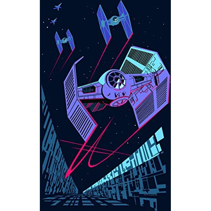 Komar Wandbild | Star Wars Classic Vector TIE-Fighter | Kunstdruck, 30 x 40 cm, ohne Rahmen, fotorealistischer Druck auf Premium-Poster Fotopapier, Made in Germany – Bild 1