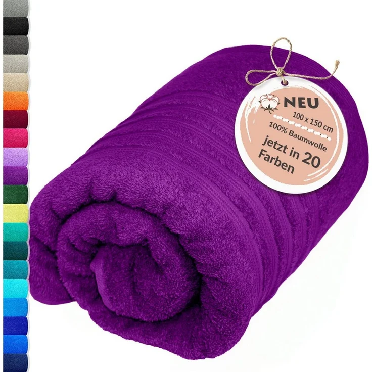 Lashuma Badetuch - XXL Handtuch London, Frottee (1-St), großes Badehandtuch - Duschtuch 100x150 cm für Damen & Herren – Bild 5