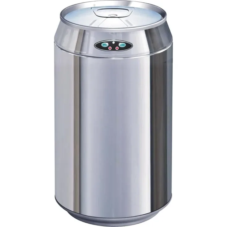 KITCHEN MOVE Automatischer Abfalleimer mit Sensor, Edelstahl, 30 Liter, Durchmesser 30 cm, Höhe 54 cm Chrome INOX