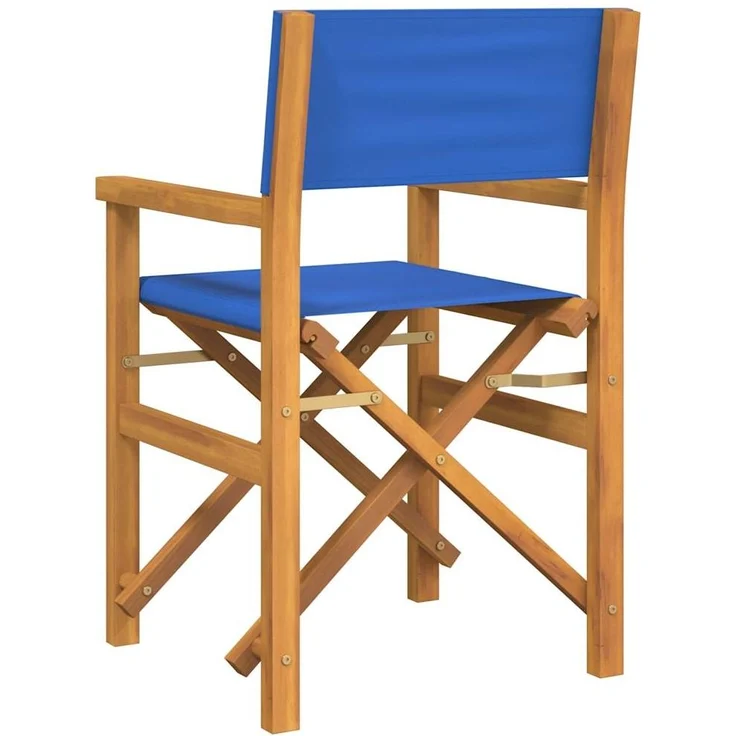 vidaXL Regiestuhl Klappbar Blau Massivholz Teak 4008509 – Bild 4