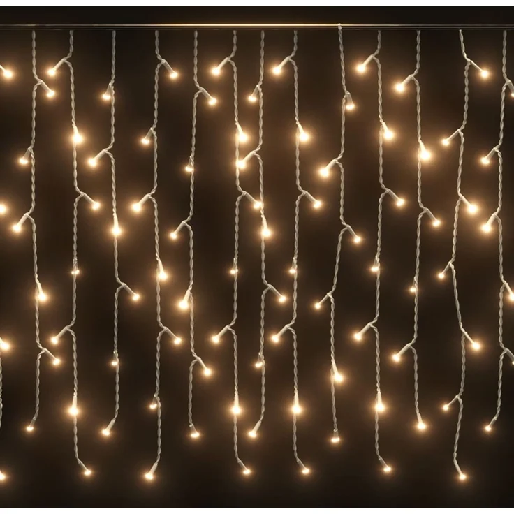vidaXL Lichtervorhang LED Eiszapfen 10 m 400 LED Warmweiß 8 Funktionen 328908 – Bild 5