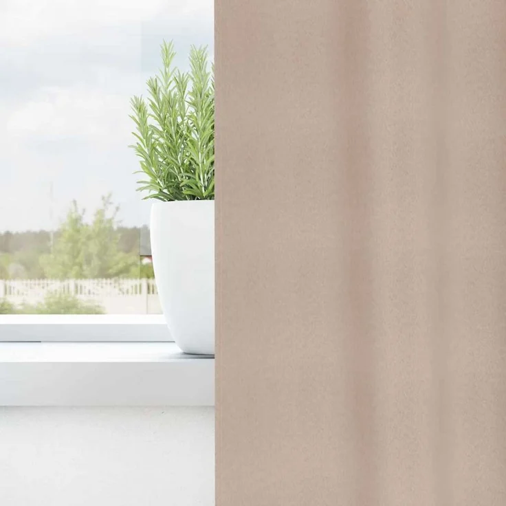 Verdunkelungs-Vorhänge | für Wohnzimmer & Schlafzimmer mit Ringen 2 pcs Taupe 245 x 140 cm – Bild 3