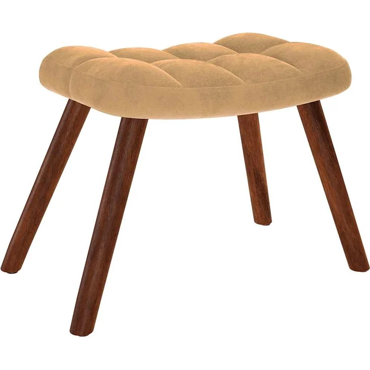 vidaXL Schaukelstuhl mit Hocker Brauner Samt 4016851 – Bild 4