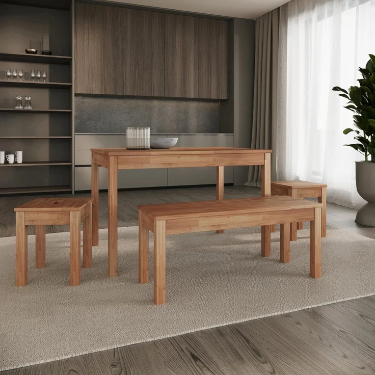 Krok Wood Esstisch Tomas aus Massivholz (Buche, 70 x 50 x 75 cm) – Bild 2