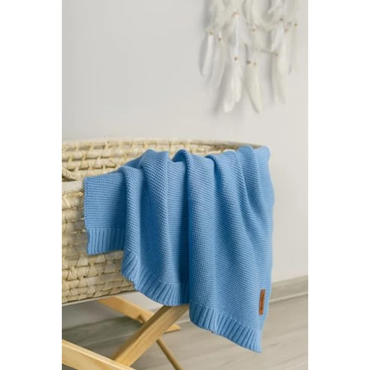 Sensillo Bambus-/Baumwoll-Decke 80x100 cm blau – Bild 5