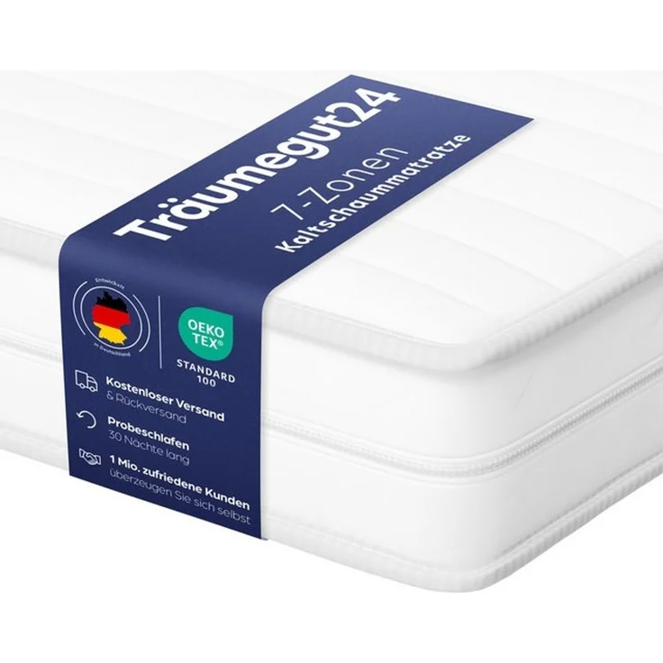 Kaltschaummatratze AquaFlex - 7-Zonen Wendematratze mit zwei Liegeseiten H2&H3, Träumegut24, verschiedene Größen, Höhen und Härtegrade – Bild 4