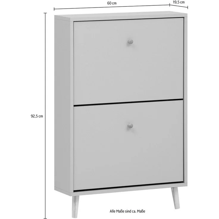 Schildmeyer Bjarne Schuhschrank 158671, weiß matt, 59,8 x 19,5 x 92,2 cm, platzsparend durch geringe Tiefe – Bild 4