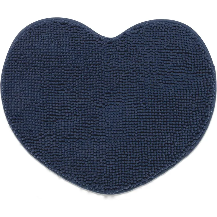 SWEET HOME - Saugfähiger, Rutschfester Badteppich aus Chenille-Mikrofaser in Herzform, ideal als Teppich für Schlafzimmer, Kinderzimmer und Küchenteppich, rutschfest, waschbar, Mehrzweck-Badematte 60