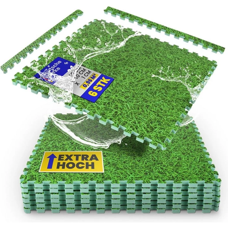 Bestlivings Pool-Bodenschutzfliese Pool Unterlegmatte, 6 Stück à 40x40x1cm (0,96m), Bodenschutz Poolunterlage Pool Planschbecken - Bodenschutzmatte – Bild 1