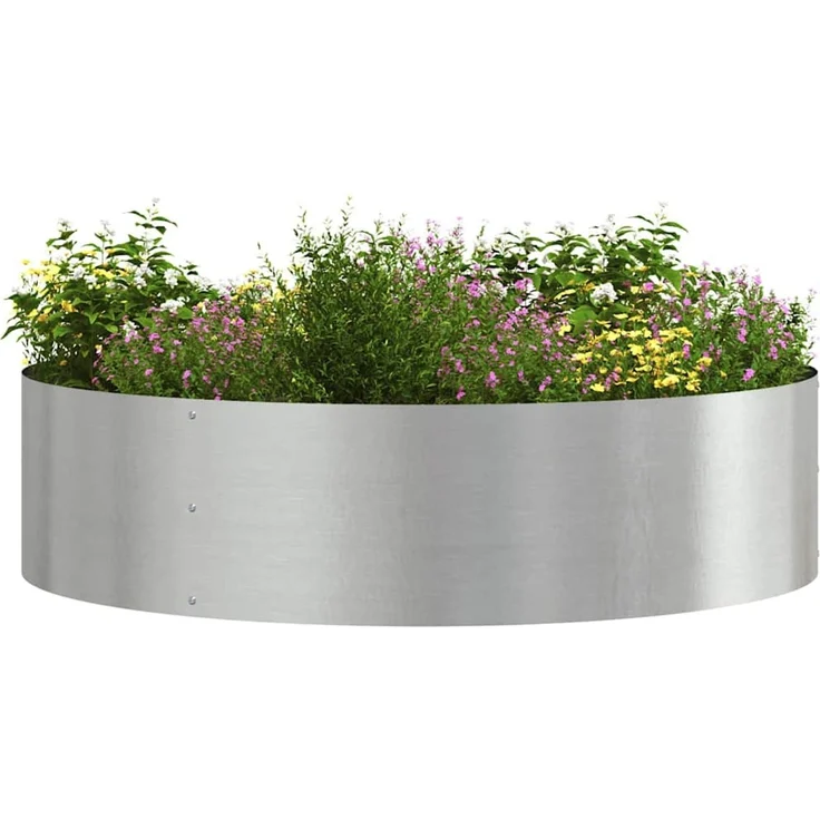 vidaXL Pflanzenring Silber 80 x 80 x 20 cm Edelstahl 873628 – Bild 3