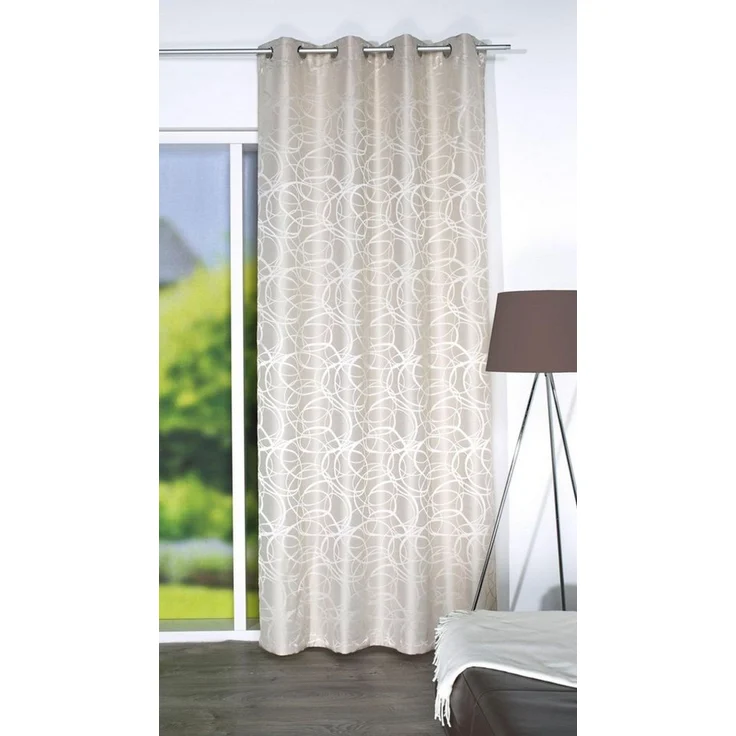 HOME WOHNIDEEN Vorhang LENNY (1 St), Ösen, blickdicht, HxB: 245x140, Dekostoff Jacquardgemustert – Bild 1