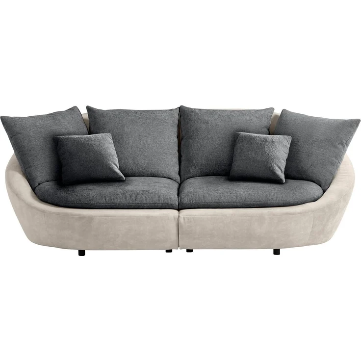 TRENDMANUFAKTUR Big-Sofa Maui, inklusive 4 Rückenkissen und 2 Zierkissen, Designersofa, Organische Form, Sofa frei im Raum stellbar, moderne Optik – Bild 2
