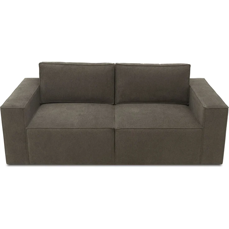 DOMO. collection Sofa 100017, 2-Sitzer mit Rückenkissen und Armlehnen, 2er Couch, Polsterganitur, 210 x 93 x 84 cm (BxTxH), schlamm – Bild 6