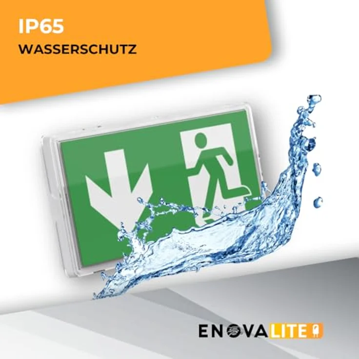 ENOVALITE LED Arbeitslicht LED-Fluchtwegleuchte, Notstrom, TEST-Funktion, Ein- & Aufbau, IP65, LED fest integriert, Tageslichtweiß, kaltweiß, 4 Piktogramme – Bild 4