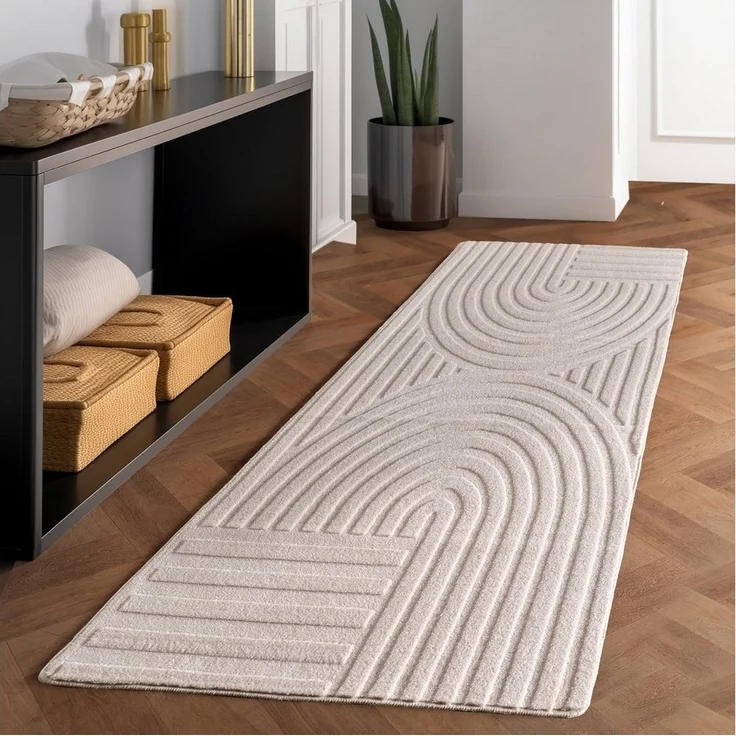 Carpettex Designteppich Unicolor - Einfarbig, Rechteckig, Höhe: 12 mm, Kurzflorteppich Skandinavische Design Anti-Rutsch Rückseite Waschbar – Bild 5