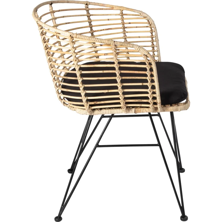Esszimmerstuhl Rattanstuhl Farbe natur inkl. Sitzkissen NAIROBI 80553334 – Bild 4