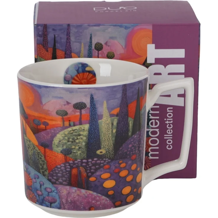 DUO Becher 450 ml MODERN BUBBLY HILLS New Bone China Porzellan – Bild 1