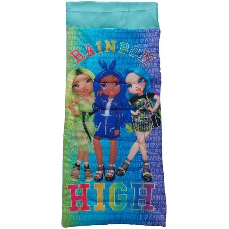 Bunter Rainbow High Schlafsack Bequeme Schlafrolle Bettrolle 70 x 165 cm für zu Hause und unterwegs – Bild 2
