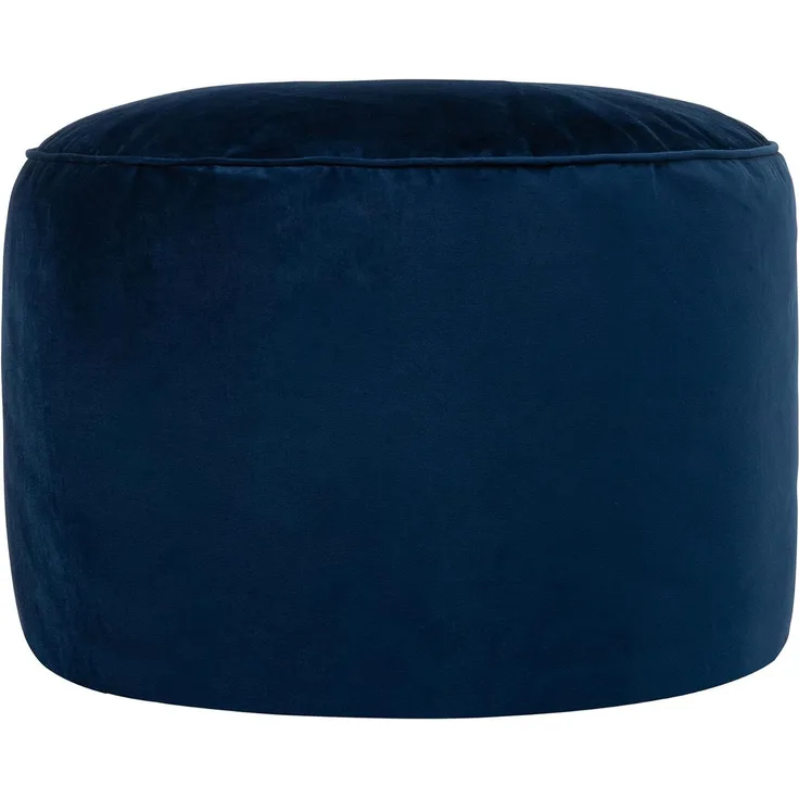 Icon Runder Sitzpuff „Milano“, XL Samt Sitzsack Hocker, Groß Fußhocker für das Wohnzimmer, Sitzkissen
