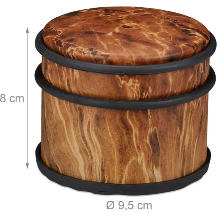 Relaxdays Türstopper Holzoptik dunkelbraun – Bild 4