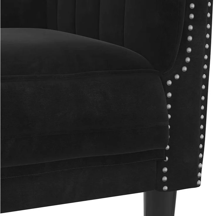 vidaXL Sessel Schwarz Samt 372570 – Bild 6