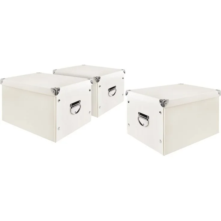 VBS Aufbewahrungsbox Aufbewahrungsbox mit Deckel, faltbar (6 St), 27 cm x 34 cm, 1 oder 3 Kisten auswählbar