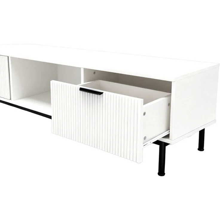 HOME DELUXE TV-Schrank NYLA Weiß - 160 x 43 cm – Bild 5