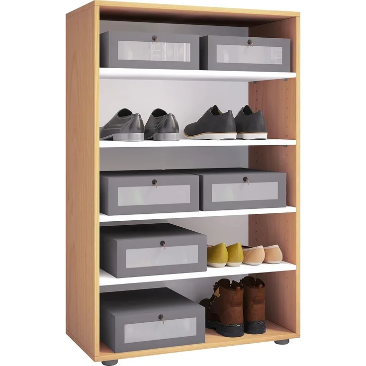 VCM Schuhschrank Lona 917830 Buche H. 110 x B. 70 x T. 37 cm