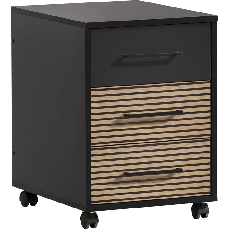 Schildmeyer ‘Hank‘ Büro Rollcontainer, Schwarzmatt Akustik, Breite 40 cm, Made in Germany – Bild 1