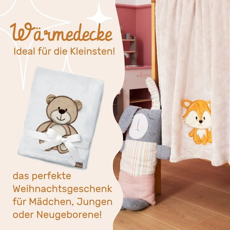 Wohndecke Warme Kuscheldecke Babydecke Blanket Baby Geschenk BE20-168, Be Mammy – Bild 3