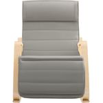 SoBuy FST16-DG Schaukelstuhl, Stoff, Lackiert, Dunkelgrau, 138 x 90 x 78 cm