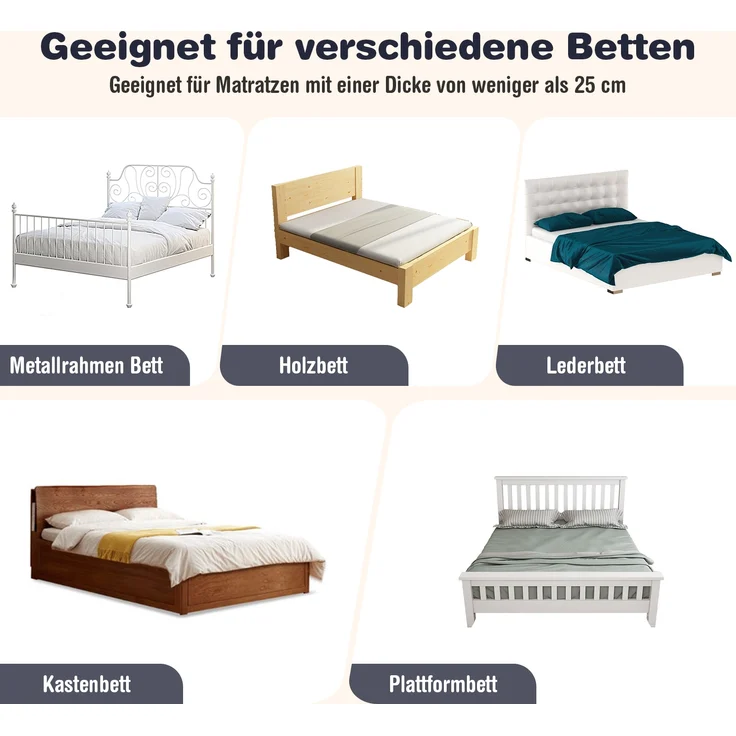 Bettgitter Sicherheitsgitter für Kleinkinder mit weichem Schaumstoff mit Gurt 105 x 40 x 42 cm Dunkelgrau – Bild 2