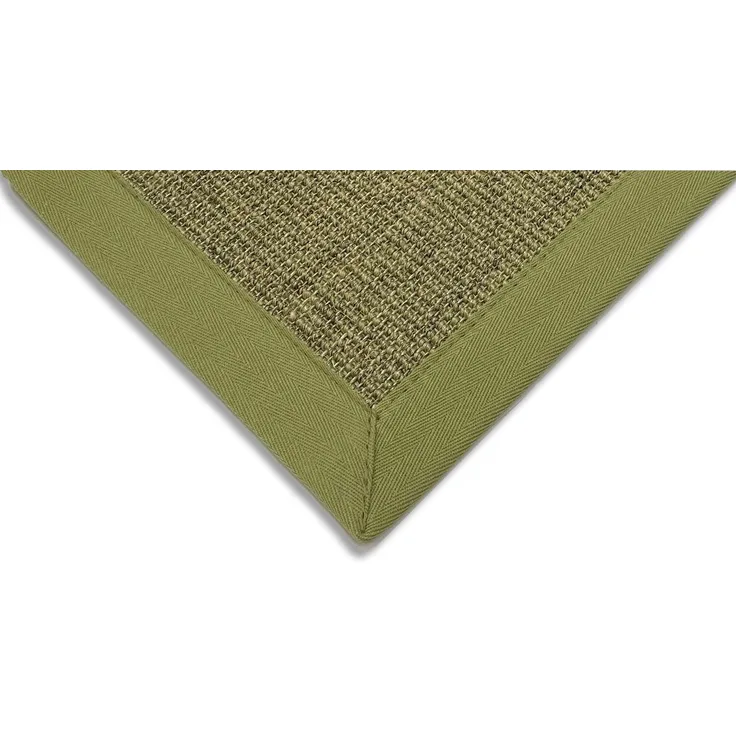Sisal Teppich Astra Manaus mit 5cm Baumwollbordüre Kiwi 35/34 80x160 cm