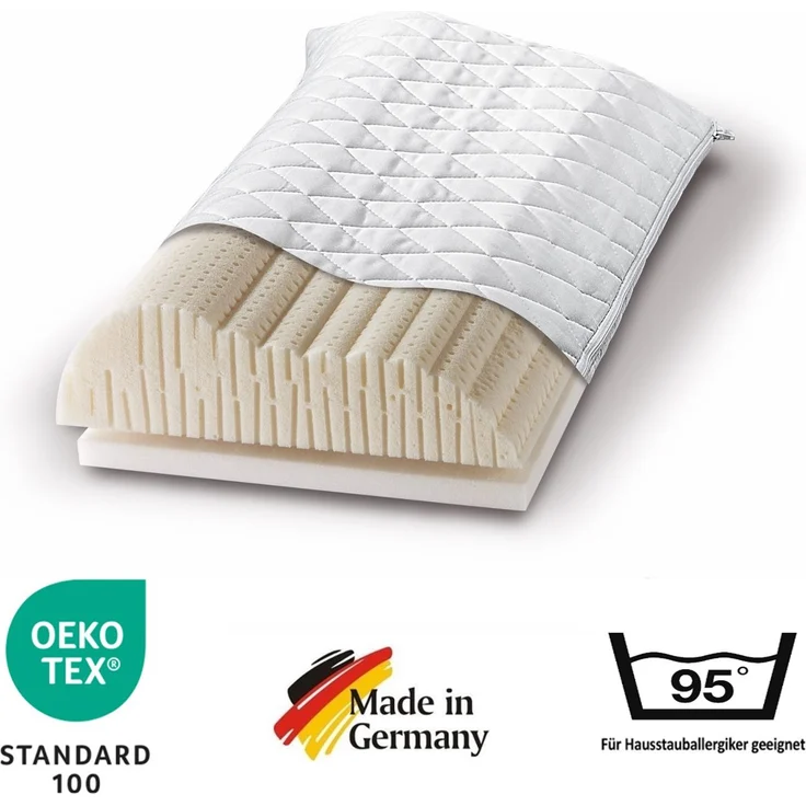 Sympathica Nackenstützkissen Stift- Latex Nackenkissen orthopädisch – Bild 2