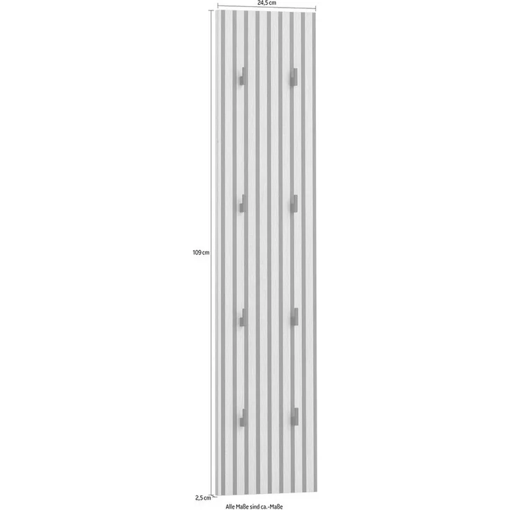 Schildmeyer Garderobenpaneel Lovund, Breite 24 cm, 8 Kleiderhaken – Bild 2