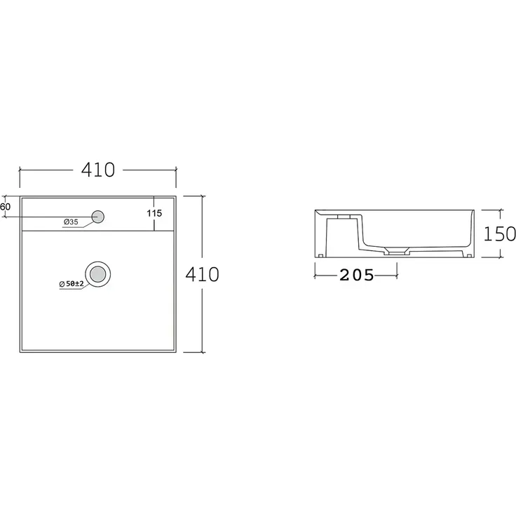 Vente-unique - FILOR Waschbeckenmöbel Holz, Platte Beige - B 46 cm x H 57 cm x L 120 cm – Bild 6