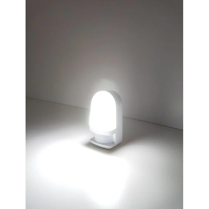 TRANGO LED Nachtlicht, Bewegungsmelder, 2er Set 11-239 LED Sensor Nachtlicht in Weiß mit Automatikfunktion I Betrieb mit 3x AAA Batterie (nicht enthalten) mit Bewegungssensor, Tageslichtweiß, Sicherheitslicht, Orientierungslicht, Einschlafhilfe – Bild 2