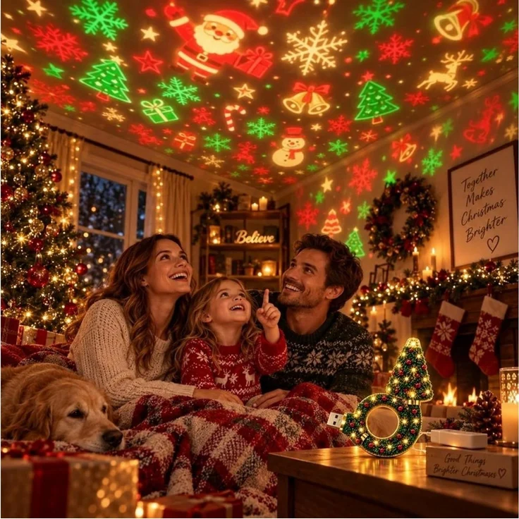 FELIXLEO LED Discolicht Weihnachtsprojektor-Licht, Plug-and-Play-HD-Weihnachtsprojektor – Bild 2